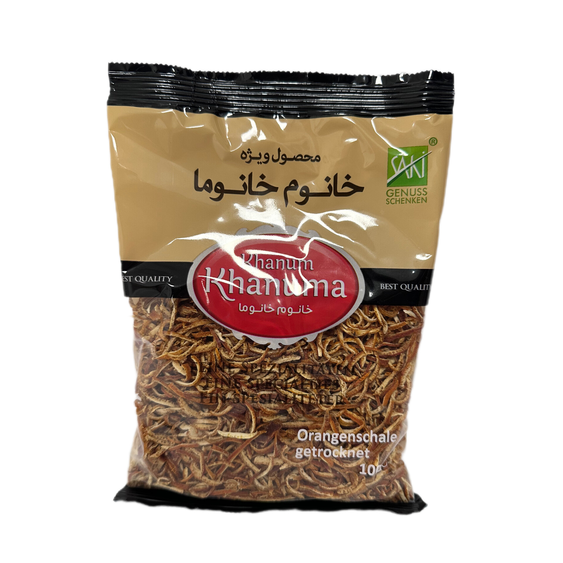 Orangenschalescheiben Getrocknet