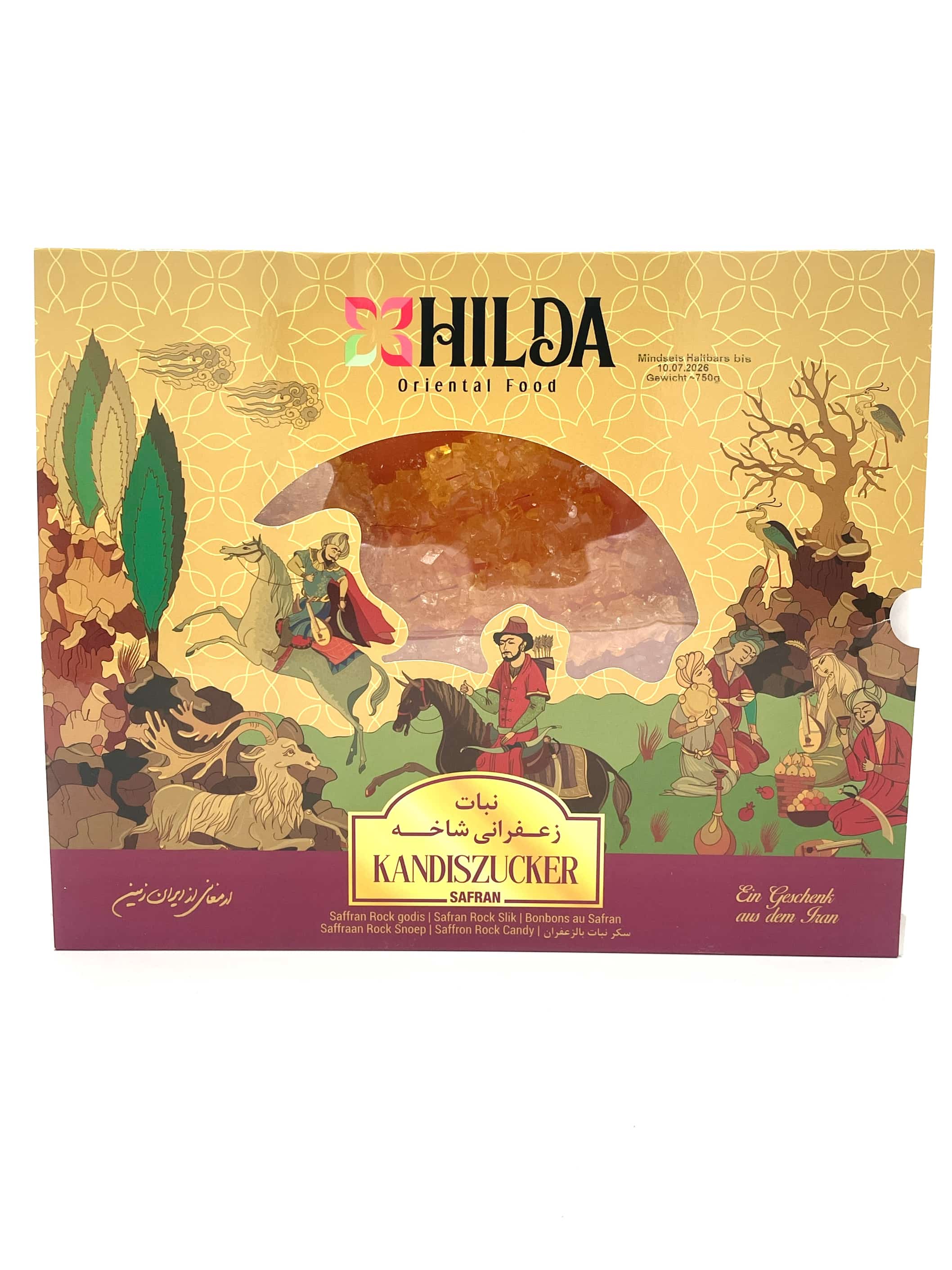 Kandis mit Safran (Nabat)